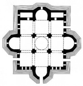 Plan de la Cathédrale d'Etchmiadzine